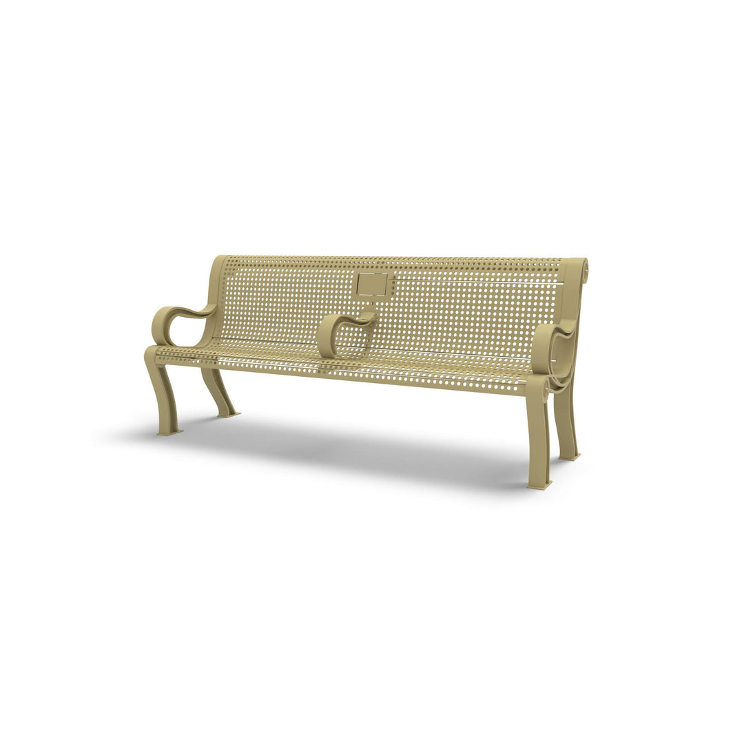 Estate Perforated Memorial Bench
