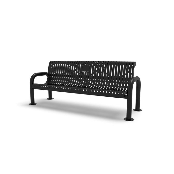 Contemporary Ribbed Memorial Bench