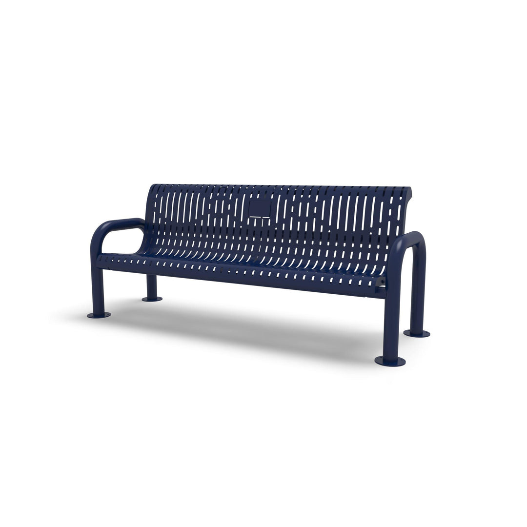 Contemporary Ribbed Memorial Bench