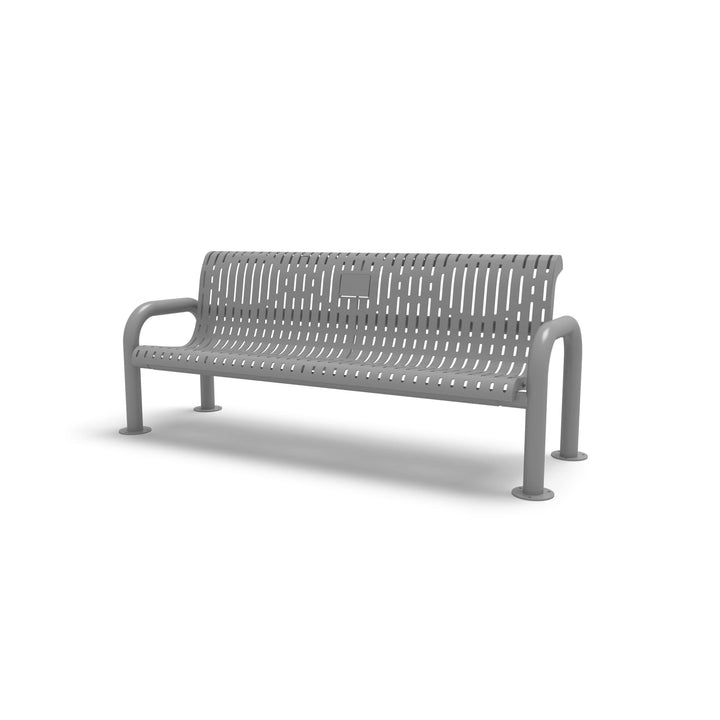 Contemporary Ribbed Memorial Bench