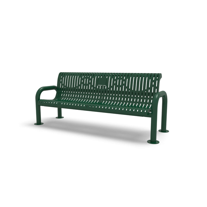 Contemporary Ribbed Memorial Bench