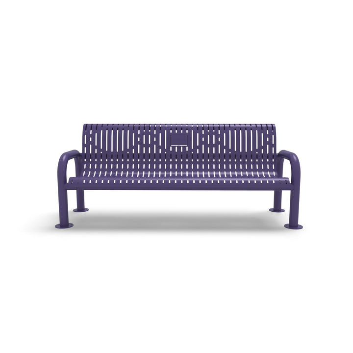 Contemporary Ribbed Memorial Bench