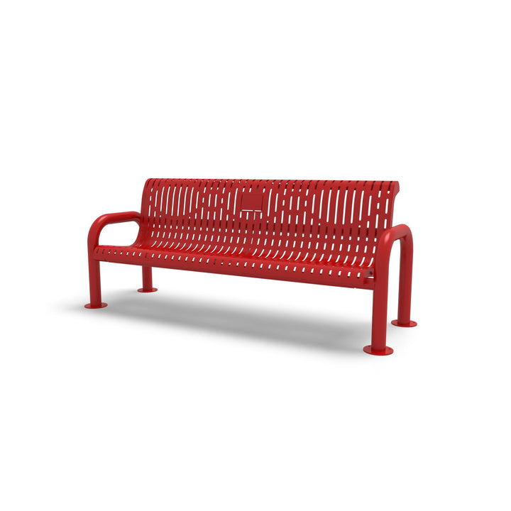 Contemporary Ribbed Memorial Bench
