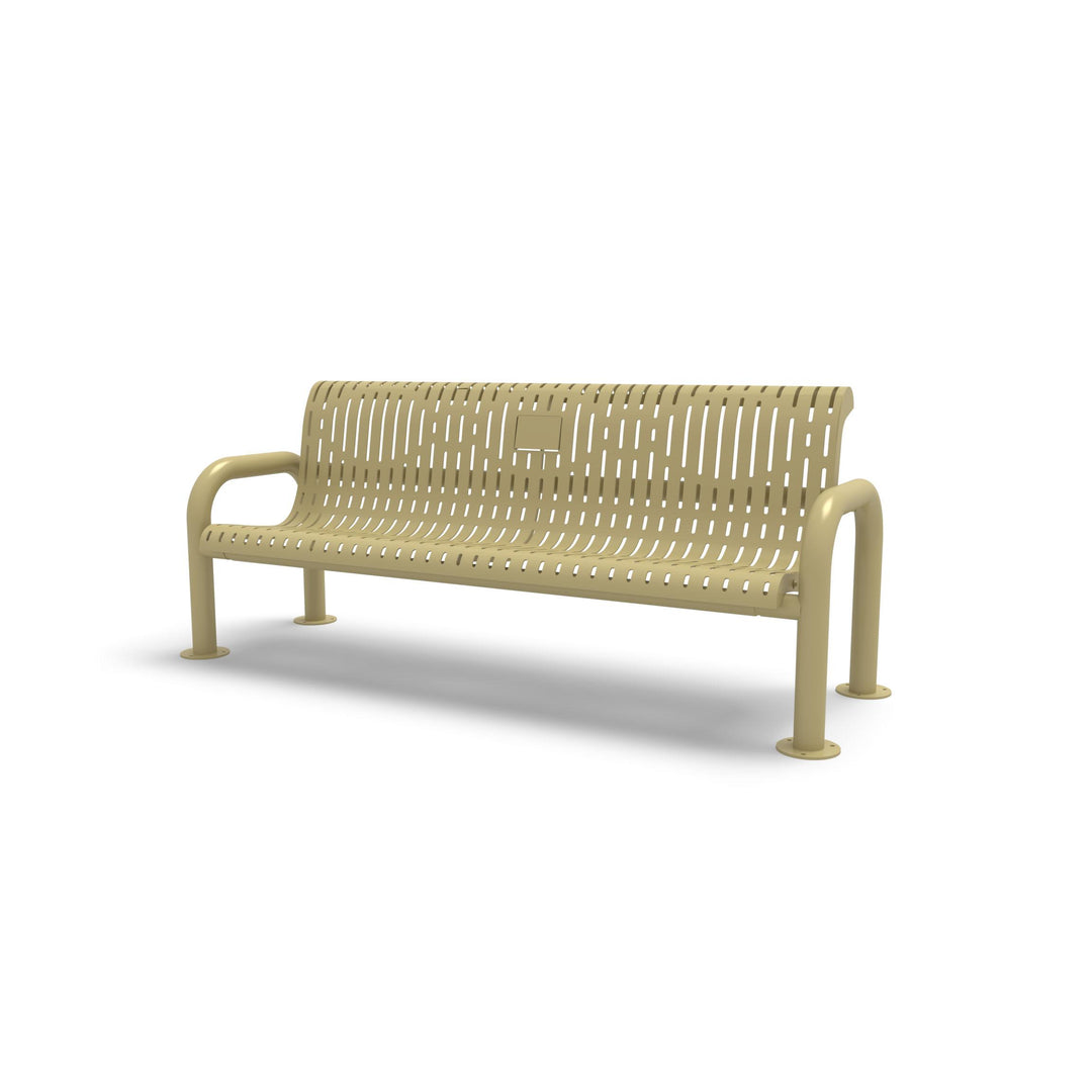 Contemporary Ribbed Memorial Bench