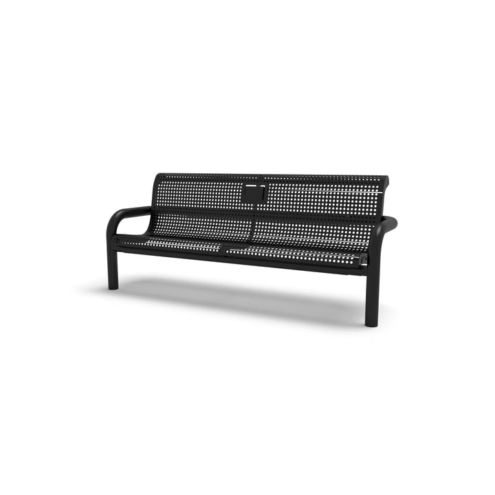 Inground Contemporary Perforated Memorial Bench