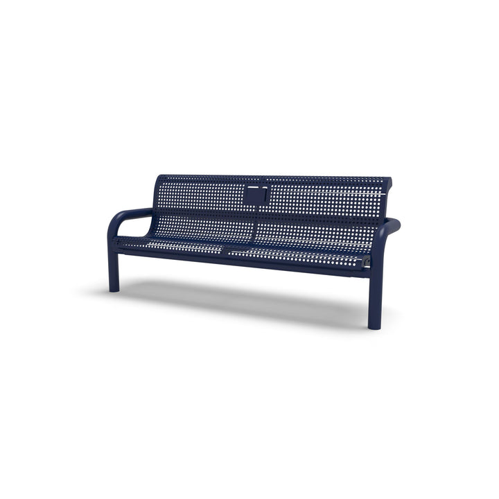 Inground Contemporary Perforated Memorial Bench