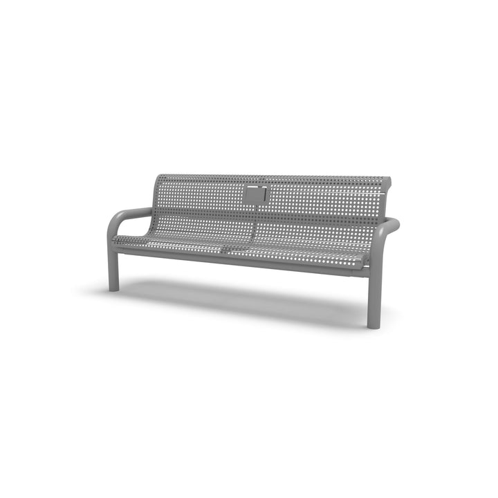 Inground Contemporary Perforated Memorial Bench