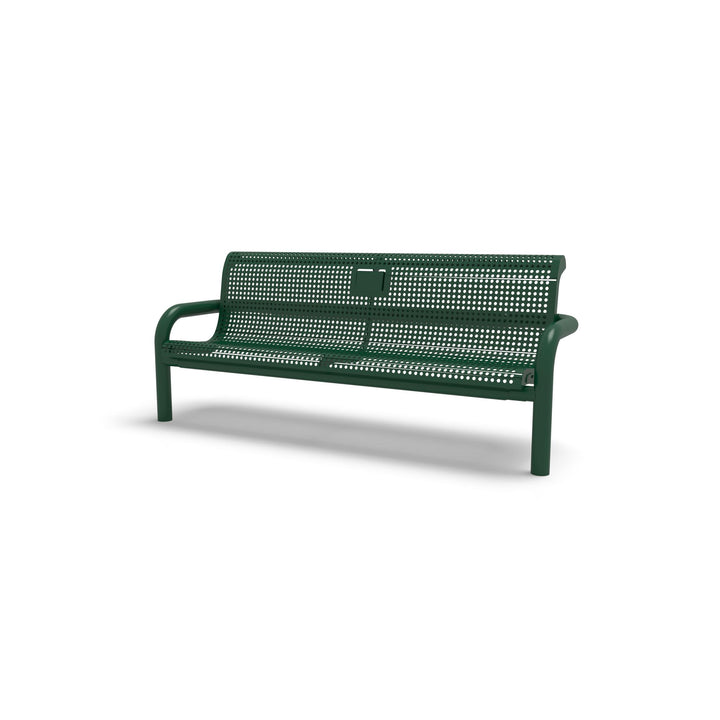 Inground Contemporary Perforated Memorial Bench