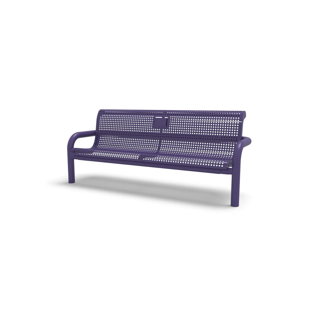Inground Contemporary Perforated Memorial Bench