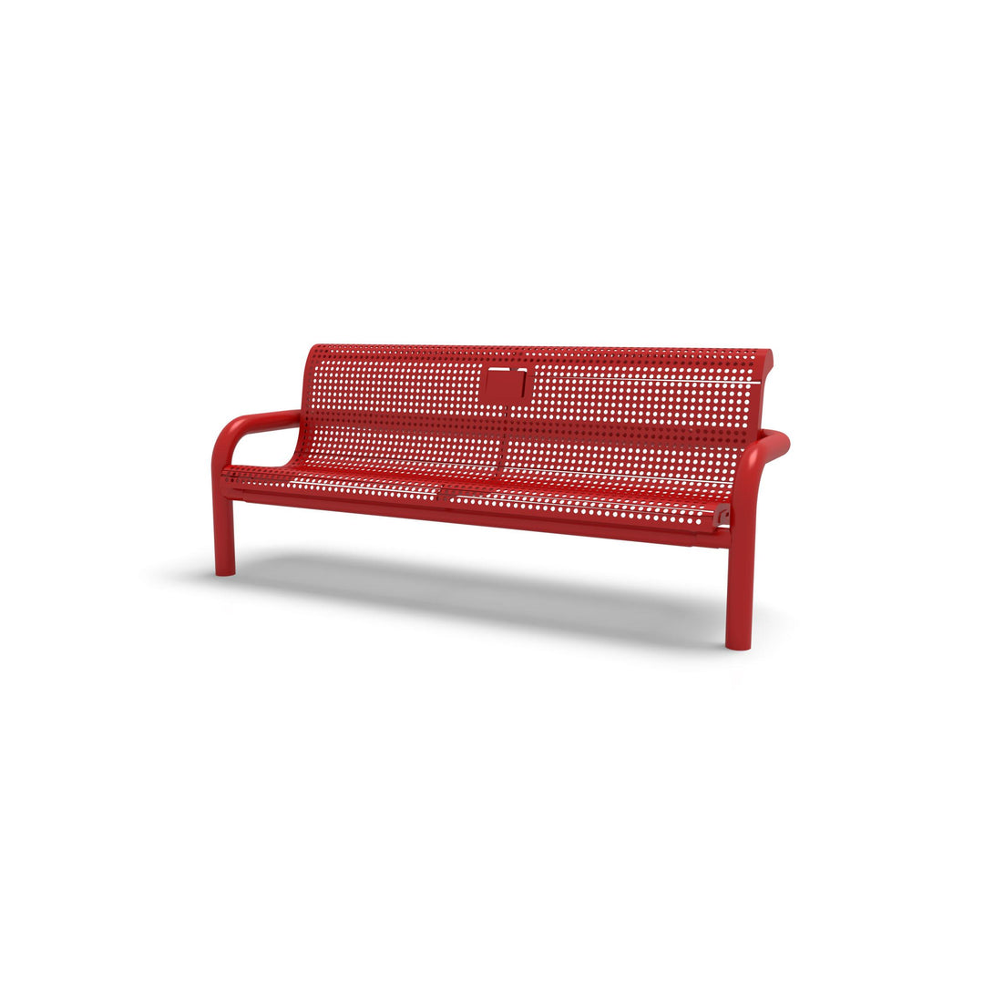 Inground Contemporary Perforated Memorial Bench