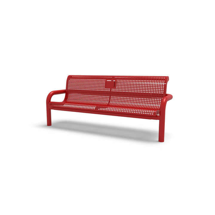 Inground Contemporary Perforated Memorial Bench