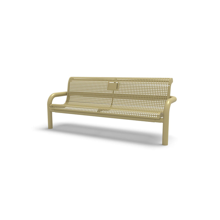 Inground Contemporary Perforated Memorial Bench