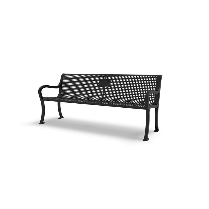 Courtyard Perforated Memorial Bench