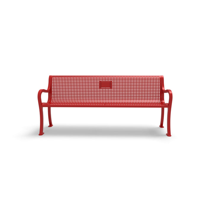 Courtyard Perforated Memorial Bench