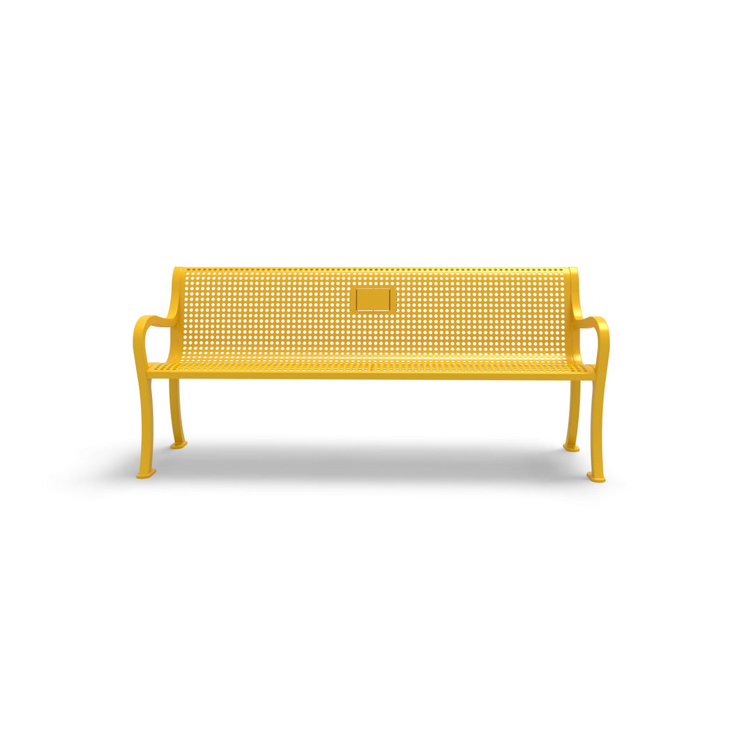 Courtyard Perforated Memorial Bench