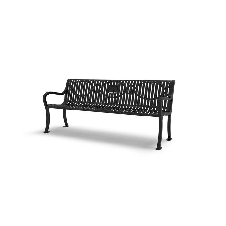 Courtyard Ribbed Memorial Bench