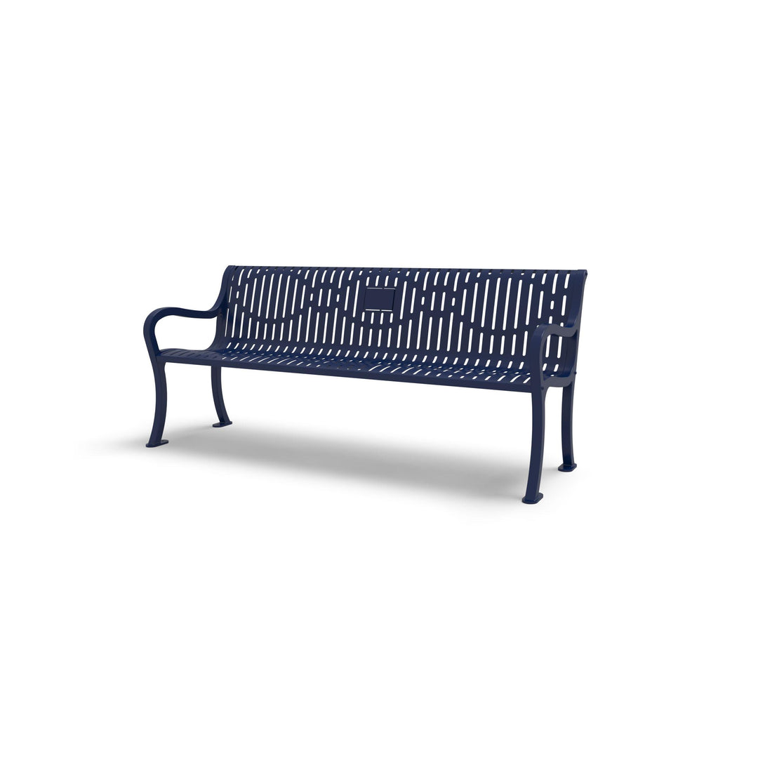 Courtyard Ribbed Memorial Bench