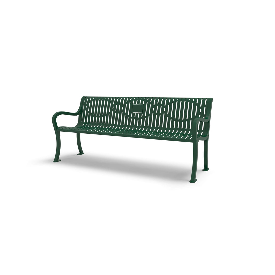 Courtyard Ribbed Memorial Bench
