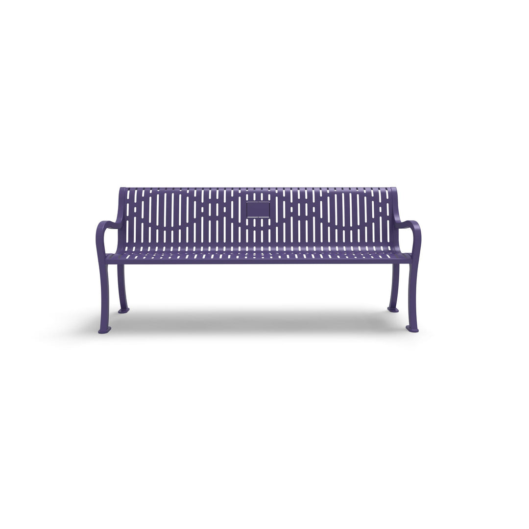 Courtyard Ribbed Memorial Bench