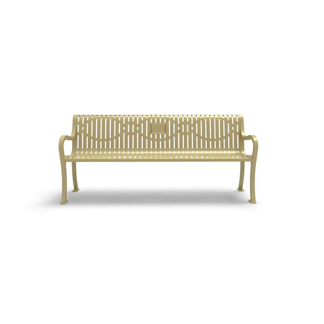 Courtyard Ribbed Memorial Bench