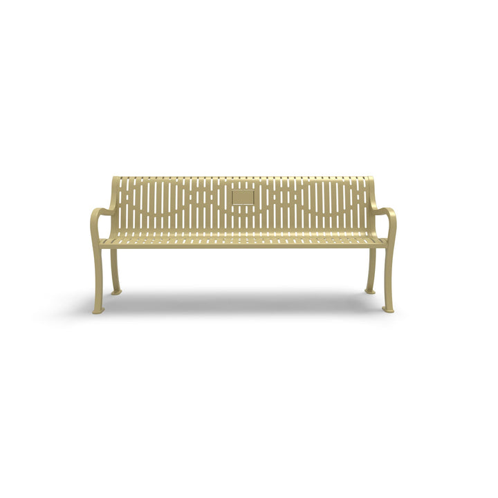 Courtyard Ribbed Memorial Bench