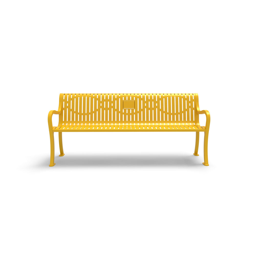 Courtyard Ribbed Memorial Bench