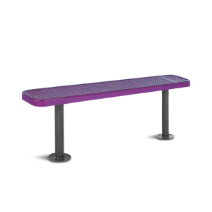 Purple and Black Outdoor Bench